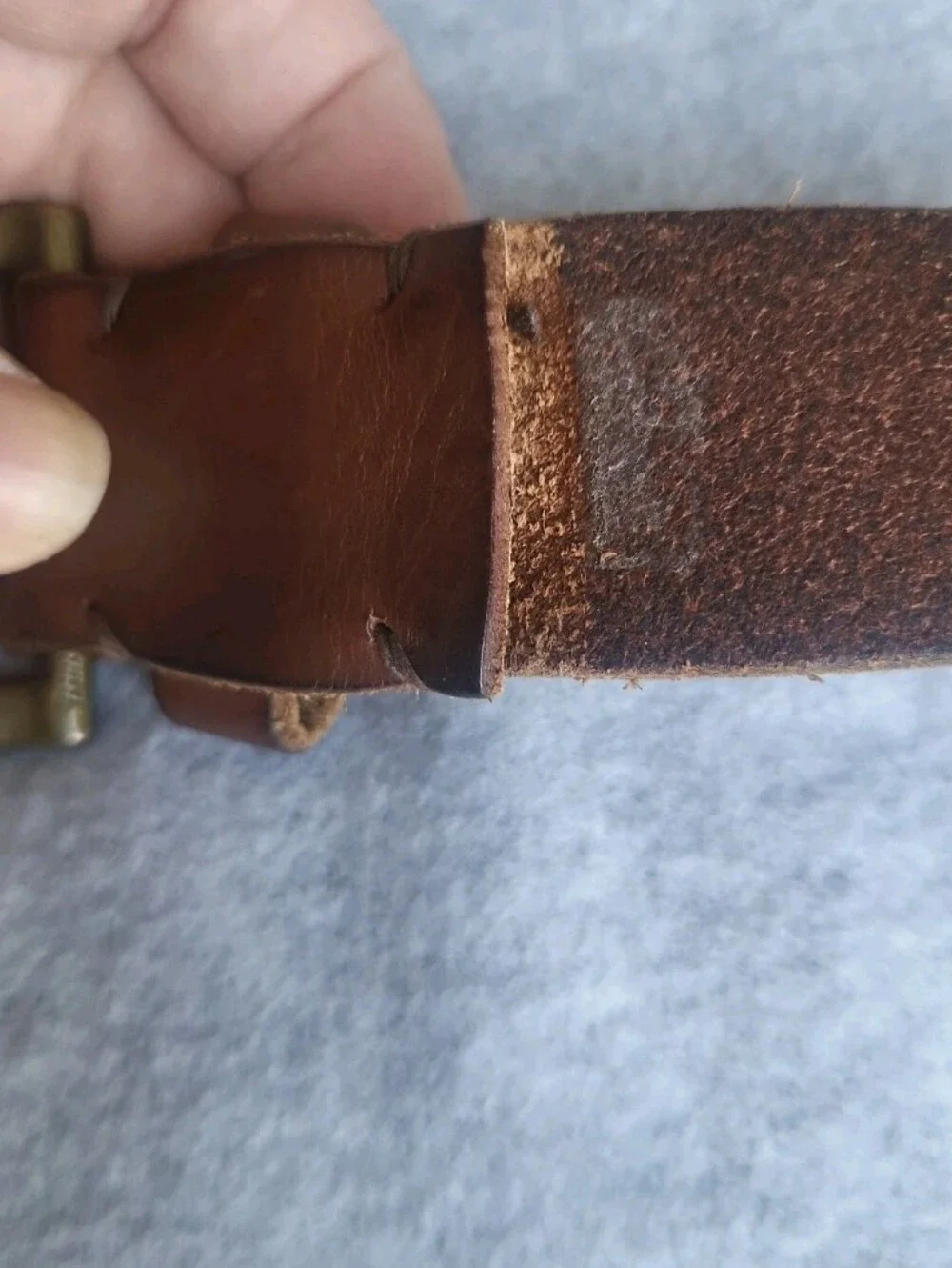 Vintage Brooks Brothers Work Belt Mens 40 Brown Leather Brass Buckle USA Made